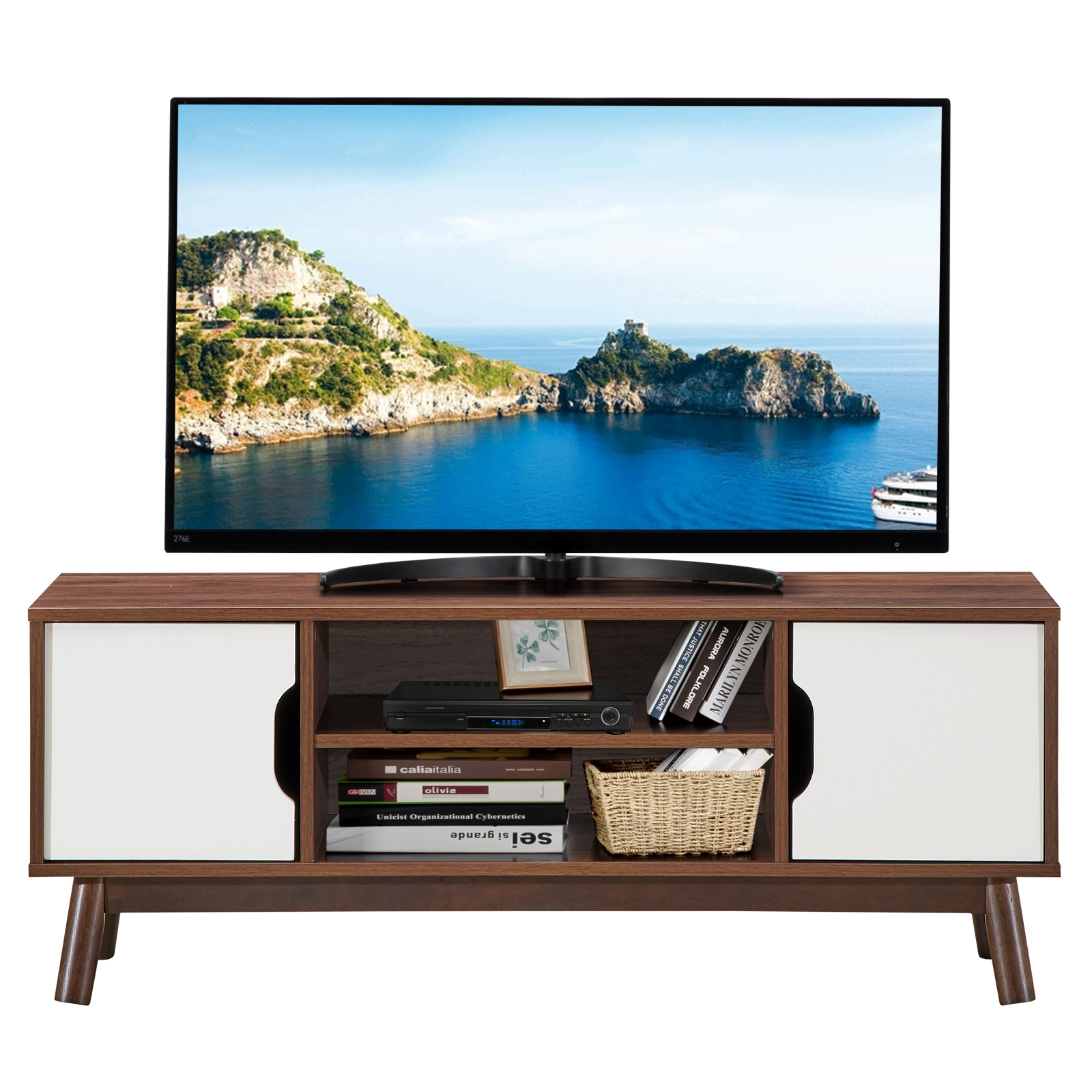 Topbuy TV Stand Storage Media Console for TV’s up to 50’’ Wooden