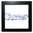 thumbnail image 1 of Football Bleu Football Front Modèle Noir Carré Cadre Photo Mur Table, 1 of 3