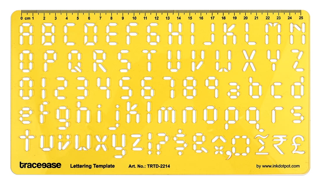 Traceease Lettering Template Drafting Tool ,Upper CaseLower Case