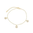 thumbnail image 1 of Hermosa Pulsera Dijes Flor Swarovski Para Dama Oro 14K Lam dorado Unitalla, 1 of 7
