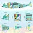 thumbnail image 5 of Datingday Sensory Wall Toy，Whale Activity Wall Busy Board Panels, Wooden Busy Board for Toddlers, Educational Toy, Kids Learning Toys for Daycare & Playroom (60''x12.6''), 5 of 5