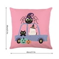 thumbnail image 3 of Halloween Throw Pillow Covers 18x18 Inch, Rustic Linen Pumpkin Decorative Square Pillowcases, Farmhouse Holiday Cushion Covers for Sofa Living Room Home Fall Halloween Thanksgiving Decor, 3 of 6