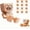 Beige, variant on Shaking Wooden Man Figurine with 12 Magnetic Changeable Faces - Handmade Shaking Feet Wooden Doll, Fun Car Decor for Dashboard and Interior,Easter Basket Stuffers
