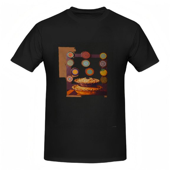 Graphic Tee: Whimsical Pie & Circles Design T-Shirt