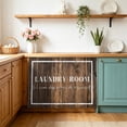 thumbnail image 5 of Laundry Room Cabinet Curtains 28"W x 35L, Farmhouse Brown Wooden Simple Art Under Sink Skirt for Bathroom Vanity Kitchen Self Adhesive, Dust-Proof Privacy Curtain for Closet Shelves Laundry Room, 5 of 9