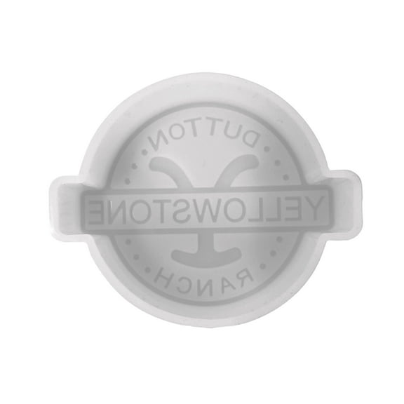 Round Cowboy Freshie Silicone Mold | Size 4.5" Wide x 5" Long x 1" Deep | Yellow Design for Freshie, Soap, Resin, or Candles Oven Safe