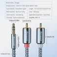 thumbnail image 4 of Dalazy Essager 3.5mm to RCA Braided Cable Splitter Cord TV Computer Amplifier Audio Adapter Cable, 5 Meter, 4 of 9