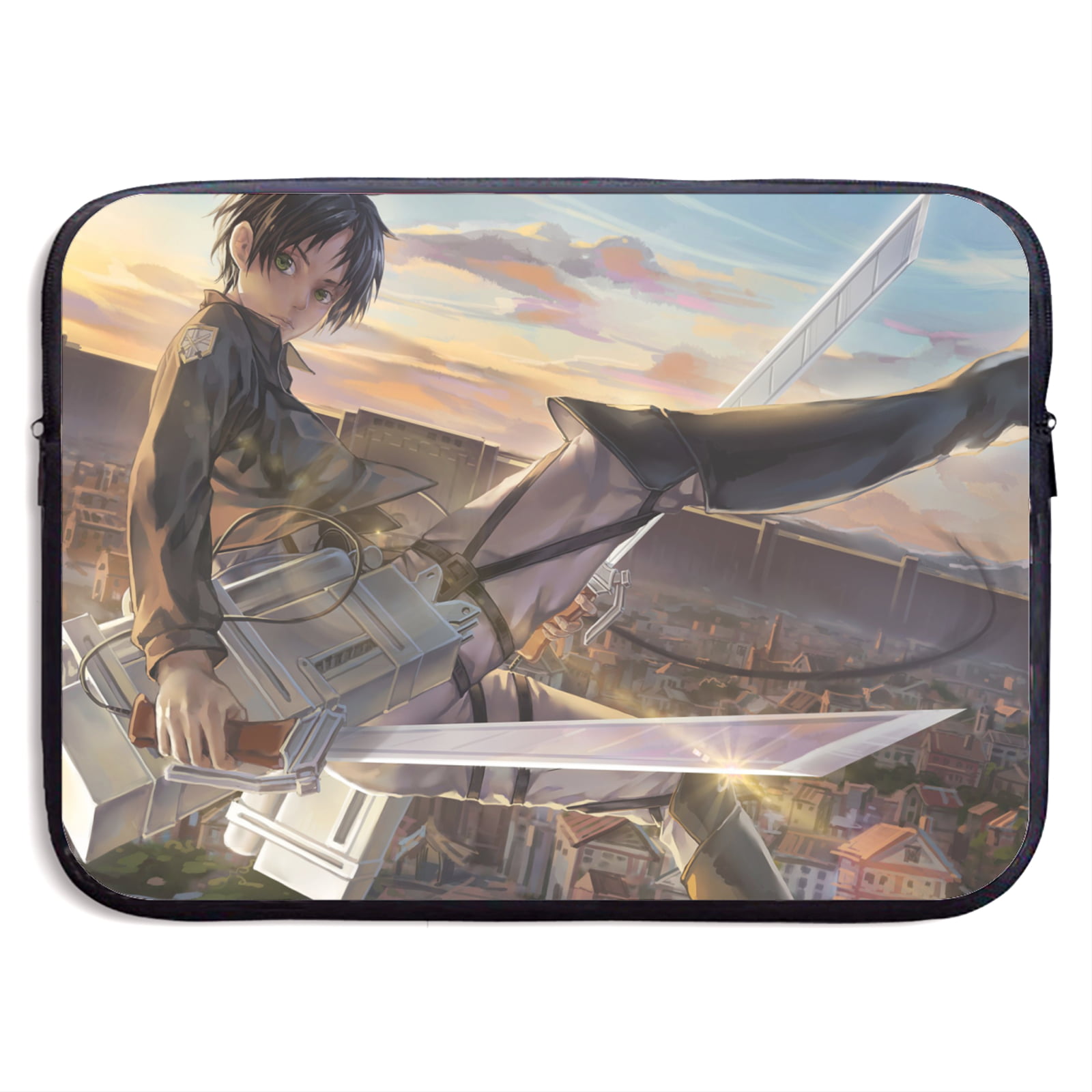 Waterproof Notebook Computer Bag-Light and Comfortable Tablet Briefcase-Band Zipper Portable Handbag 15 Inch Anime Attack On Titan 13-Inch to 15-Inch Laptop Sleeve Case 