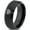 Black Bevel Tungsten, variant on Tungsten Puzzle Heart Band Ring 8mm Men Women Comfort Fit Blue Dome Brushed Gray Polished