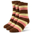 thumbnail image 1 of Galiva Women's Striped Fuzzy Crew Cozy Socks - 3 Pairs, 1 of 1