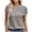 Gray, variant on Qiopertar Women's Casual Sweater Top Round Neck Short Sleeve Fashion Knit Pullover Relaxed Comfy Tops, Gray S