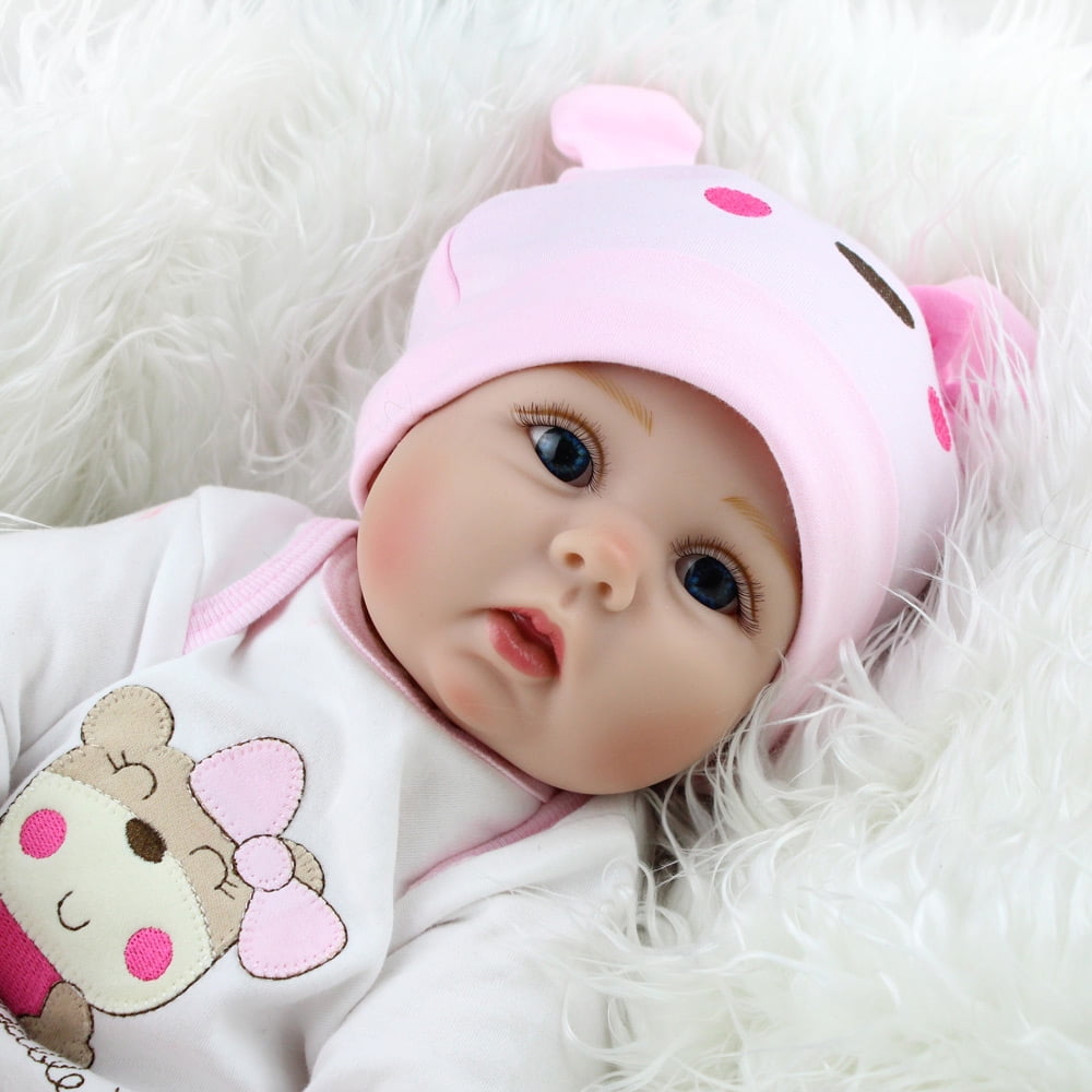 PYD 22INCH Reborn Dolls Realistic Handmade Soft Silicone Vinyl Adorable Newborn Girl Doll