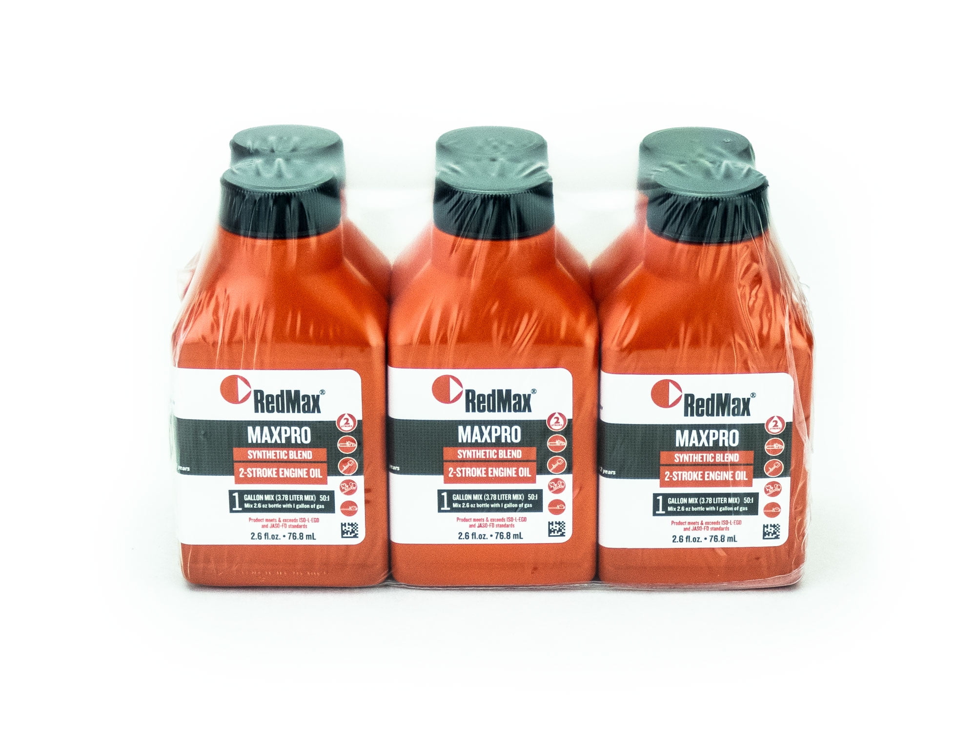 A482 6 Pack 2.6oz Bottles RedMax Synthetic 2 Stroke Oil w/ Fuel