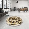 thumbnail image 3 of Ahgly Company Indoor Square Patterned Khaki Gold Area Rugs, 6' Square, 3 of 6