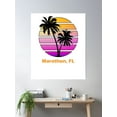 thumbnail image 2 of Vintage Marathon Florida Palm Tree Design Poster Wall Art, Modern Wall Decor, 8x12 UNFRAMED, 2 of 3