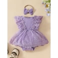thumbnail image 3 of WIBACKER Baby Girl Clothes Infant Tulle Romper Ruffe Sleeveless Bodysuit Baby Girl Summer Infant Girl Dress 0-18M, 3 of 10