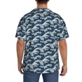thumbnail image 3 of Sikiie A Japanese Great Wave Men's Cuban Shirt, Hawaiian Shirts, Business Casual Button Down Shirts, Short Sleeve Shirt-Large, 3 of 5
