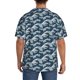 thumbnail image 3 of Fotbe A Japanese Great Wave Camisa Estampada de Manga Corta para Hombre, Casual de Verano, Estilo Playero, Sin Arrugas-XX-Large, 3 of 5