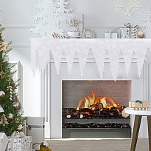 Lot de 6 couvertures de neige artificielles pour décoration de Noël, décorations de village, sous le sapin de Noël