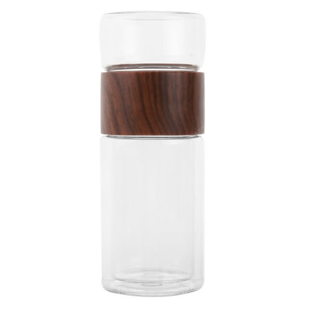 

1pc 300ML Double Layers Heat Resistant Glass Cup Portable Cup (Assorted Color)