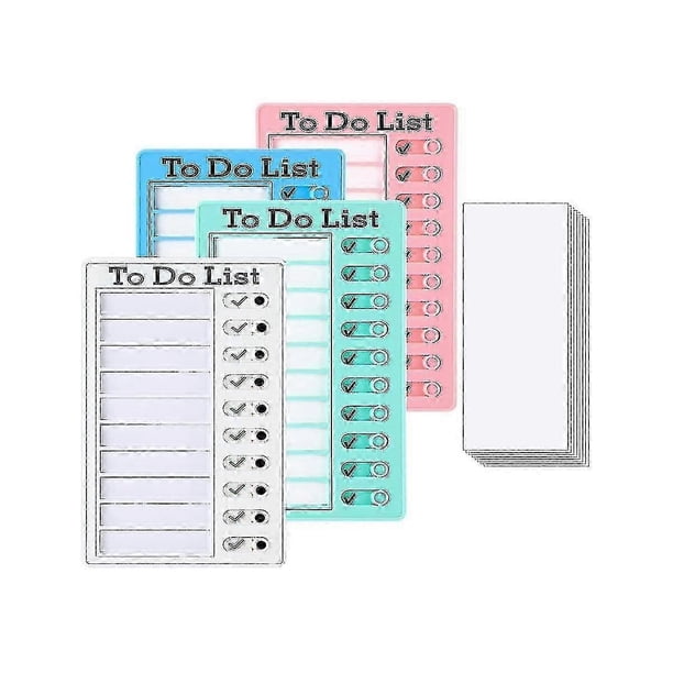 26-27 4pcs To Do List Board Dry Erase Memo List Board Chore Chart Rv List Board With 10 Dry Erase Paper