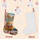 thumbnail image 3 of Papa Divertida Tema: Calcetines de Navidad, fino lino blanco para colgar en escaleras y chimenea, decoración navideña para el hogar, regalo de Navidad. 45cm × 32cm, 3 of 5