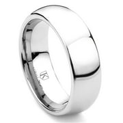 Andrea Jewelers Cobalt Xf Chrome 8MM Plain Dome Wedding Band Ring Sz 10.0