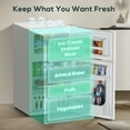 thumbnail image 3 of Moifoi 3.2 Cu.ft Two-Door Compact Refrigerator, Stainless Steel, 3 of 8