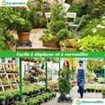 thumbnail image 3 of Linkax Soporte para plantas con ruedas, soporte para plantas con ruedas ajustable de 40-58 cm para macetas de exterior, plantas, base de sombrilla, bandeja con ruedas para uso en interiores, 3 of 5