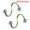 Multicolor, variant on Punk Stainless Steel Spiral Helix Ear Stud Lip Nose Ring Body Piercing Jewelr-cx-Blue
