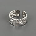 thumbnail image 4 of Finger Band Dress Up Adjustable Charming Concave-Convex Irregular Wide Ring, 4 of 5