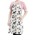 thumbnail image 5 of Schnauzer Dogs with Paw Apron-Garden Aprons for Women with Pockets-Cotton Linen Waterproof Kitchen Cooking Gardening Aprons Adjustable for Kitchen,Cooking,BBQ and Salon 33x27 Inch, 5 of 7