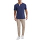 thumbnail image 2 of Camisetas Henley para hombres INSPIRE CHIC, casuales de verano, de manga corta, con botones, camiseta básica, M azul, 2 of 6