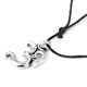 thumbnail image 4 of Moda Plata Sánscrito Yoga Gimnasia Colgante Collar Negro Cuerda Cadena Salvador Collar, 4 of 6