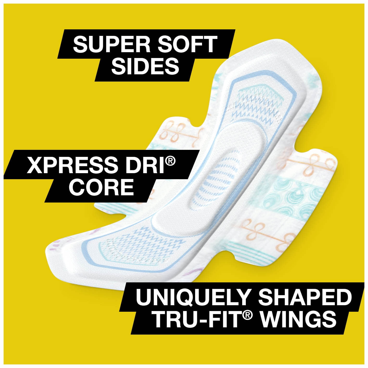 U by Kotex Clean Wear Ultra Thin Pads With Wings Regular Absorbency 18  count - Voilà Online Groceries & Offers