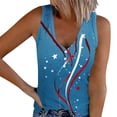 thumbnail image 2 of Kctiaxy Tank Tops for Women Independence Day Patriotic V Neck Sleeveless Tops Fashionable Casual Ribbed Summer Tops for Beach Vacation, 2 of 5