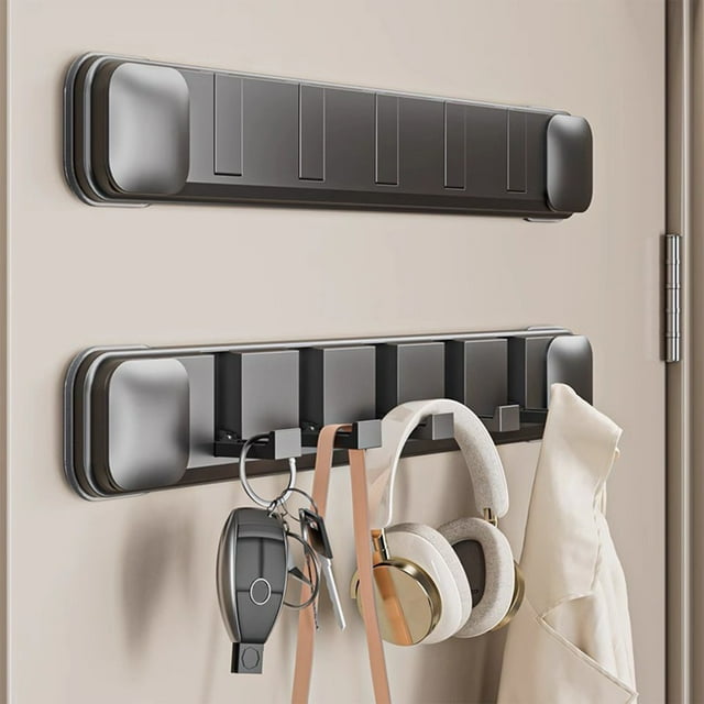 QTOCIO Sucker Door Hook Hook Hanger Without Punching Strong Load-bearing Porch Clothes Hook Invisible Folding