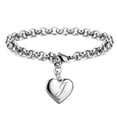 thumbnail image 1 of Girls Bracelet Gift Giving Polished Trendy Heart 26 Letters Alphabet Initial Bracelet, 1 of 5