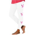 thumbnail image 3 of DDAPJ pyju Breast Cancer Awareness Leggings for Women Pink Ribbon Printed High Waist Workout Yoga Pants Survivor Inspirational Tights Buttery Soft Milk Silk Legging Clearance Sale Today White S, 3 of 5