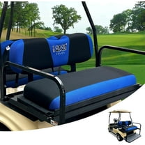 10L0L Mesh Golf Cart Rear Seat Cover for Yamaha EZGO Club Car Blue Black - XS