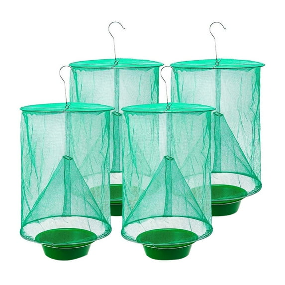 4 Pack Fly Traps Outdoor Hanging Fly Catcher for Family Farms Restaurants