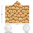 thumbnail image 3 of Wearable Blanket,Halloween Pumpkin Silhouette Pattern Hooded Wearable Sherpa Blanket for Adults & Teens,Winter Poncho Shawl Wrap Cape Thick Warm,50"x60", 3 of 5