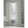 thumbnail image 3 of Sage Green Sheer Curtains 96 inches Long 2 Panels Set Buffalo Plaid Tiers Sheers Rod Pocket Small Window Short Curtains for Kitchen Cafe, Each 52" W x 96" L, 3 of 7