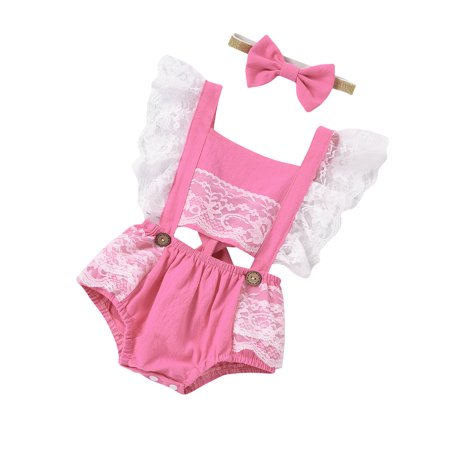 

One opening Fly Sleeve Square Collar Hollow Out Tie Up Lace Romper