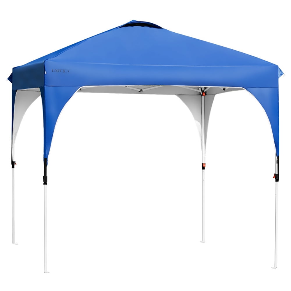Aimee Lii 8 x 8 Feet Outdoor Pop Up Tent Canopy Camping Sun Shelter with Roller Bag, Backyard Canopy Gazebo, Blue Aimee Lii 8 x 8 Feet Outdoor Pop Up Tent Canopy Camping Sun Shelter with Roller Bag, Backyard Canopy Gazebo, Blue