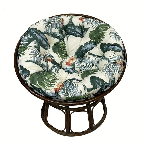 SHANNA Papasan Chair Cushion Only, 47 in Cushion for Papasan, Thickened Overstuffed Round Leisure Papasan Seat Cushion, Hanging Egg Chair Cushion, Hawaiian