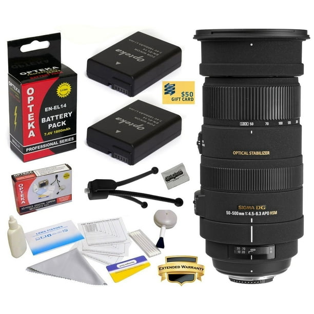 Sigma 50-500mm f/4.5-6.3 APO DG OS HSM Lens (738306) With 3 Year