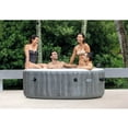 Intex Greywood Deluxe 4 Person Inflatable Hot Tub Bubble Jet Spa, Grey