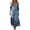 C1-Blue202, variant on Womens Patchwork Denim Maxi Dress Split V Neck Three Quarter Sleeve Asymmetric Hem Western Long Dress
