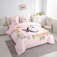 thumbnail image 3 of Homewish Rose Initial C Letter Twin Bedding Sets 7-Piece, Kawaii Cartoon Butterfly Bedding Comforter Set, Teens Kids Girls Women Reversible Sheet Sets, Luxury Bedroom Decor, 3 of 7